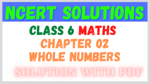 NCERT Solutions for Class 6 Maths